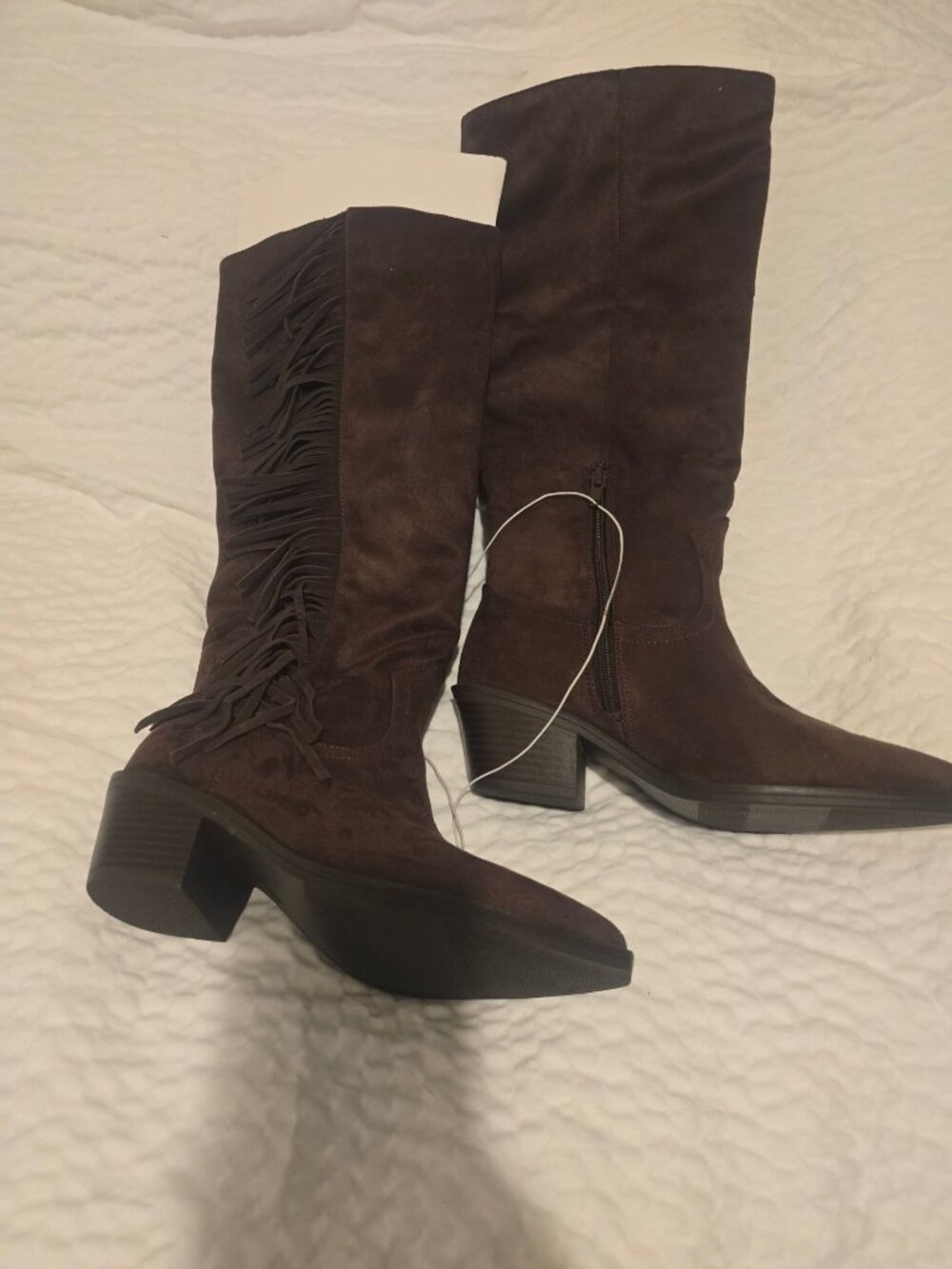 Women’s Patsy Tall Fringe Western Boots with Memory Foam Insole – Universal Thre - Picture 2 of 9